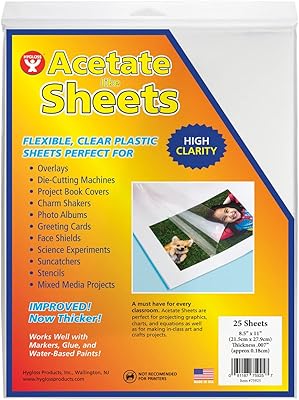 Projection paper in transparent Acetate Hygloss Products, for art, craft and class projects, not intended for printing, 8.5 "x 11", 25 sheets.. Experience the future of online shopping with DIAYTAR NIGERIA's extensive product range and competitive pricing.