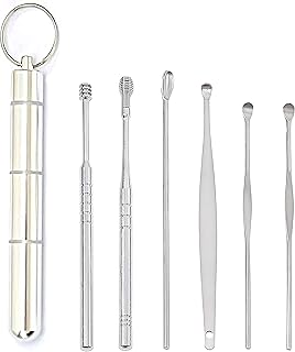 Seor ceromen withdrawal kit, 6 in 1 ear cleaning tools reusable for elimination of ceromen, set of stainless steel earpieces with round steel box (silver).. Discover endless possibilities with DIAYTAR NIGERIA's comprehensive catalog and budget-friendly delivery.