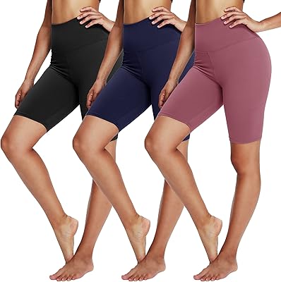 Yulex Lot of 3 Sweet Cycling Shorts for Women - 8 "high -waisted sports shorts for yoga and training.. No stress, no delays — DIAYTAR Nigeria is your trusted shopping partner.