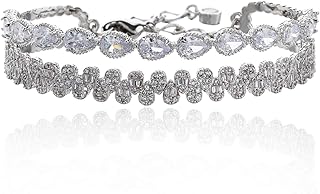 Classic accessories for women double layer in the copper platinum inlaid with zircon.. The smarter way to shop online in Nigeria is through DIAYTAR Nigeria.