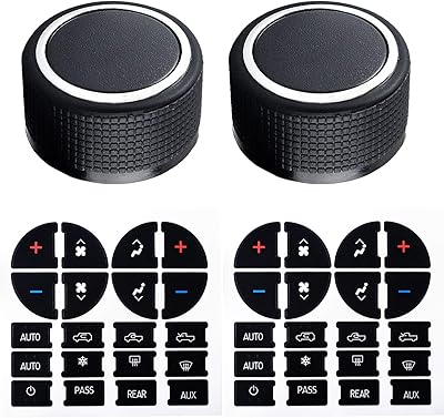 Rear radio buttons (2 2) with stickers for AC dashboard button (2 2) compatible with Chevy Tahoe Chevrolet Rowlett Silverado Buick Enclave GM 22912547 22912547.. Discover why thousands choose DIAYTAR NIGERIA for affordable products delivered in less than a week.