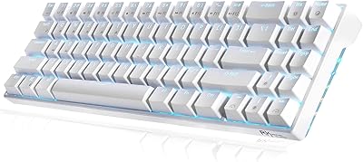 RK Royal College Mechanical Keyboard RK71 Compact 70% Bluetooth 71 keys, Wireless USB/Wireless Portable Office keyboard with self -supporting arrow keys for Windows Mac (Red key - White).. DIAYTAR NIGERIA: Bringing affordable shopping solutions with a diverse product catalog delivered nationwide.