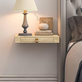 Floating table in house material, wall shelf with bedroom drawer, bathroom, living room, kitchen, floating wooden shelf with drawer (natural).. Shop easy, pay less, get it fast — with DIAYTAR Nigeria.