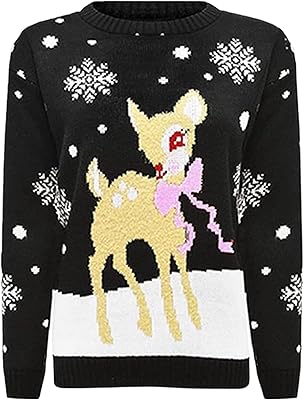 Unisex Christmas sweater for knitted women for children and girls, Christmas cardigan printed with long sleeves and round neck, regular cut, autumn winter (5 to 13 years old).. DIAYTAR NIGERIA: Your one-stop e-commerce destination with affordable prices and nationwide delivery in 5-8 days.