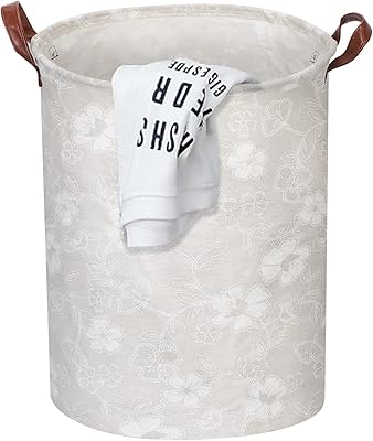 White foldable foldable laundry baskets with reinforced handles, superior quality fabric large capacity + waterproof PE laundry basket (48l, beige).. Discover the perfect balance of price and convenience with DIAYTAR NIGERIA's nationwide e-commerce platform.