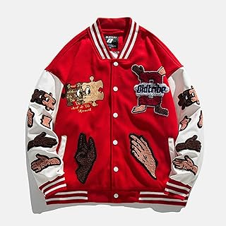 University jacket for men in leather PU in sleeves sewn Spring baseball for women.. DIAYTAR NIGERIA makes every purchase count with our affordable prices and reliable 5-8 day shipping.