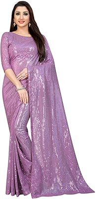 Indian decor and Bollywood style, sari Georgette with heavy chain and unwanted blouse for festive outfit, single size.. DIAYTAR NIGERIA connects desires with reality through affordable prices and reliable delivery service.
