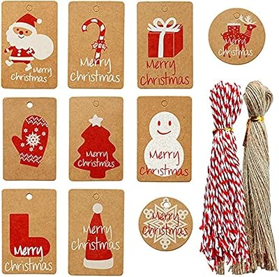 100 pieces of labels in Christmas gifts in kraft brown paper with hemp string for Christmas party, holidays, packaging, gifts and DIY decoration.. The future of online shopping in Nigeria is here — welcome to DIAYTAR.