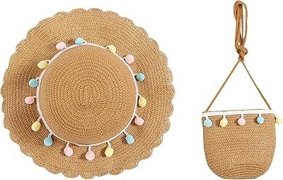 Summer straw hat for baby girl, beach hat on large edge and woven straw bag - 2 pieces.. Nigeria's most loved e-commerce platform delivers affordable shopping solutions to your doorstep.
