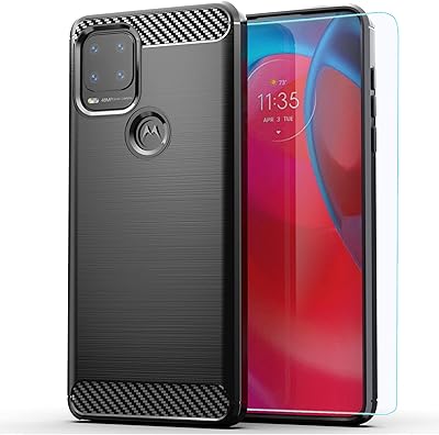 Moto G Stylus 5G shell, Motorola G Stylus 5G shell, with HD screen protector, flexible non -slip TPU protective shell for Motorola Moto G Stylus 5G (2021) (Brushed black).. Wide range, low cost, fast delivery — that’s DIAYTAR Nigeria.