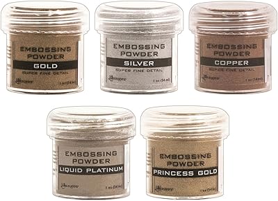 Hot waving powder for manufacturing cards - metallic - gold, silver, platinum, copper, gold and gold princess - pack of 5.. DIAYTAR NIGERIA makes quality accessible with low prices and reliable 5-8 day nationwide delivery.