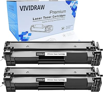 VIVIDRAW COMPATIBLE TONER CARTOUCHE HP 44A CF244A Compatible with HP LaserJet Pro M15A M15W MFP M28A M28W, Lot of 2 Black (Puce Update).. DIAYTAR NIGERIA delivers happiness in 5-8 days with our affordable and diverse product range.