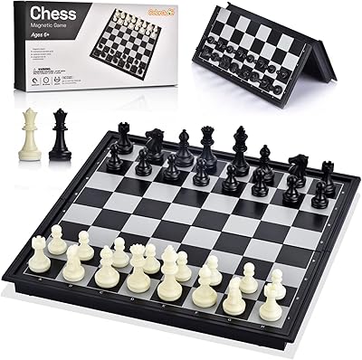 Colorgo chess game with foldable magnetic travel game tray and 2 additional queens for children and adults (black and white).. Discover endless possibilities with DIAYTAR NIGERIA's comprehensive catalog and reliable delivery service.