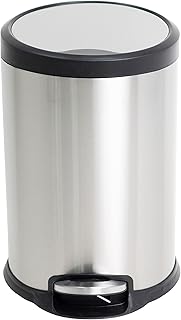 Orchid bin orchid in stainless steel, round bin with soft closure cover, sustainable steel pedal mechanism, trash can (20 liters).. Discover endless shopping possibilities at DIAYTAR NIGERIA, with budget-friendly prices and reliable delivery.