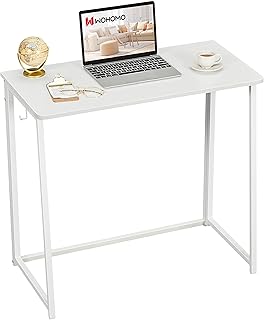 Homo Small foldable computer desk to write and study, easy to assemble and space -saving, foldable table for laptop for home and desktop work, white.. Discover the perfect shopping balance at DIAYTAR NIGERIA with competitive prices and prompt delivery.