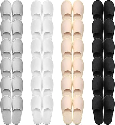 24 pairs of disposable non -slip slippers with closed ends for family spa customers, at home, in hotels, for a hanger hanging.. DIAYTAR NIGERIA: Your affordable gateway to thousands of products delivered within a week.