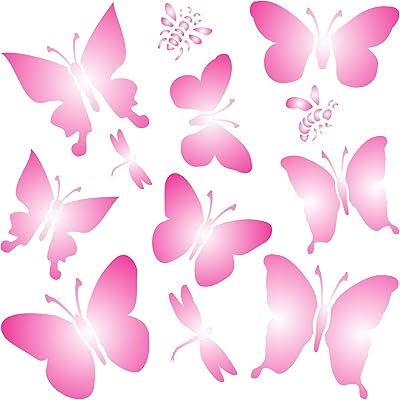 Butterfly stencil - 16.5 x 16.5 cm (m) - Reusable wall stencil model, butterflies and bees.. Experience the power of choice with DIAYTAR NIGERIA's extensive catalog delivered within the week.