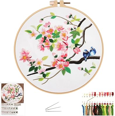 Embroidery kit for beginners with motif and instructions, cross stitch kit with embroidery fabric, plastic embroidery, colored silk wire, interior decoration, gifts... Get unbeatable value on every order with DIAYTAR Nigeria.