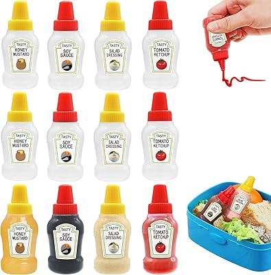 Zuikao 12 pieces mini Ketchup bottles of compressible condiments 25 ml container of plastic sauce for children's office Bento picnic honey vinaigrette.. Shop smart with DIAYTAR NIGERIA, offering a vast product range delivered to your doorstep within a week.