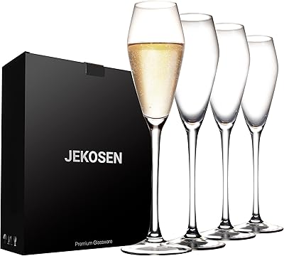 Champagne flutes Jikosen 8 Oz, Lot of 4, transparent crystal 100 % lead.. Your favorite online marketplace — DIAYTAR Nigeria delivers quick and cheap.