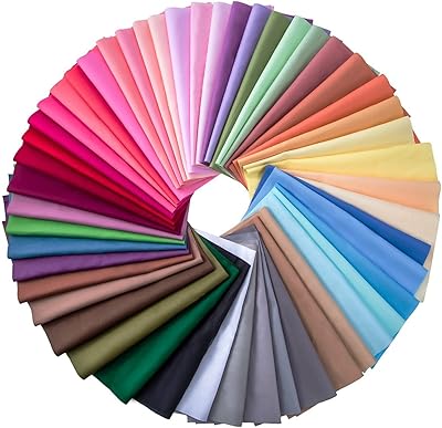 Pack of 50 squares of multicolored patchwork fabric for sewing and quilting, 50 colors (10 x 10 cm).. DIAYTAR NIGERIA brings quality products to every corner of Nigeria at prices everyone can afford.