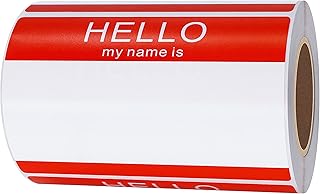 Hipsec hello my name is 3.5 x 2.4 inches, red nominative labels for warehouses and meetings (red).. From phone accessories to home decor — DIAYTAR Nigeria ships it fast.