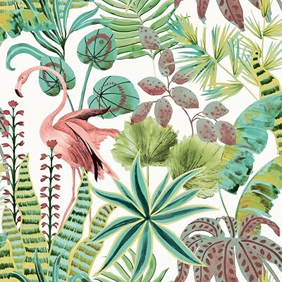 Removable Wallpaper Tempacper Green Flamingo Daydream, 20.5 '' X 16.5 ft, made in the United States, Rose Cactus.. DIAYTAR NIGERIA: Where affordability meets variety in Nigeria's most comprehensive online marketplace.