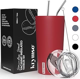 Cremso 500 ml travel cup, stainless steel cup with straw, double -walled thermos with lid, folding lid, 2 straws and brush (red).. Shop efficiently with DIAYTAR NIGERIA, offering thousands of products at unbeatable prices delivered promptly.