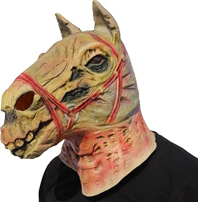 Halloween Effco Halloween Horse Mask, Latex Cosplay Mask Latex Skeleton of frightening skull, gray, one waist.. DIAYTAR Nigeria — the online store where variety meets value.