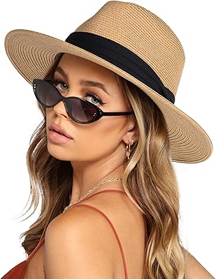 Fedora Panama summer hat in beach straw at large vertok with neck strap.. Shop with confidence on DIAYTAR Nigeria — quality products and timely delivery.