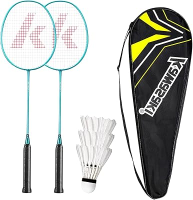 Set of Light Professional Graphite Badminton rackets for 2 players with 3 badminton balls and a transport bag for outdoor sports room training in the adult garden.. Experience shopping satisfaction with DIAYTAR NIGERIA's vast selection and budget-friendly delivery options.