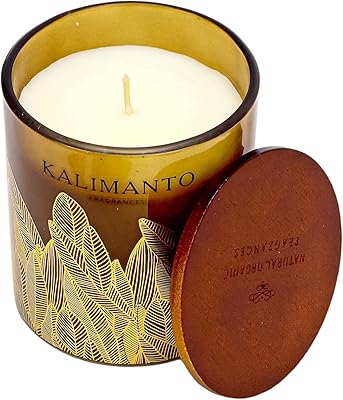 Glass candles flavored with lavender and wood trading with bamboo cover (brown).. Shop without limits at DIAYTAR NIGERIA and receive your purchases at budget prices within the week.