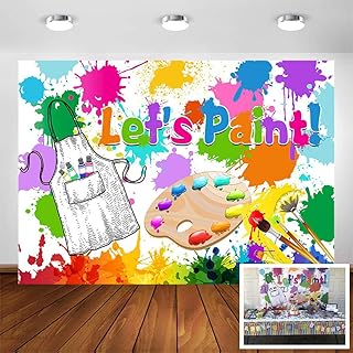Aitno let's paint paint festive background for children 2.1 x 1.5 m, artistic painting, birthday party, photography, watercolor, graffiti, splashes, dress for a disorder, artistic painting, party.. Shop with confidence at DIAYTAR NIGERIA, offering thousands of products with budget-friendly shipping.