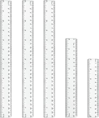Straight rule in transparent plastic 6/8/12 inch (15/20/30 cm) Set of measurement tools for student, school, house, office 5 rooms.. DIAYTAR NIGERIA: Where every Nigerian finds what they need at prices they can afford, delivered promptly.