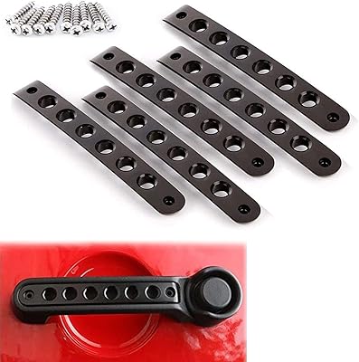 Lateral 4-piece aluminum door cover/set compatible with Jeep Wrangler JK JKU Liberty Sahara Unlimited 4 Porte Handles 2007-2018 (Black).. Your comprehensive marketplace awaits at DIAYTAR NIGERIA with affordable prices and reliable delivery times.