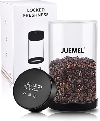 Automatic hermetic coffee container, Gommel coffee grain storage box with LCD display of temperature and humidity, date tracking, transparent glass coffee pot - 12 OZ/950 ml.. Shop with confidence at Nigeria's leading affordable e-commerce platform with reliable delivery services.