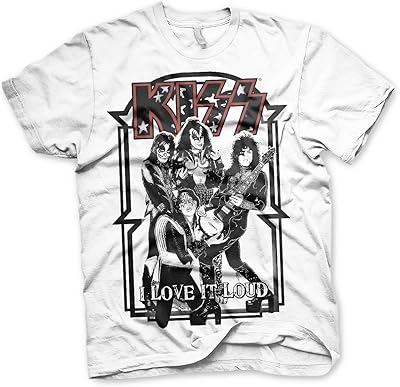 Kiss Kiss - Men's T -shirt is printed on it I love it up official (white).. DIAYTAR NIGERIA: Bringing quality products to your doorstep at prices that won't break the bank.