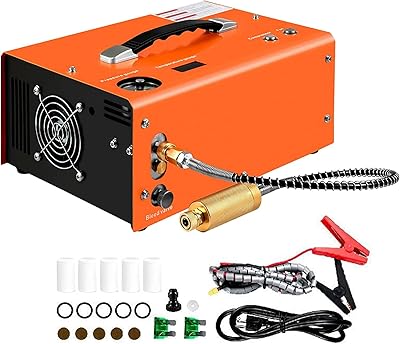 PCP air compressor, 300 bars 4500 psi, portable high pressure pump, compressor transformer, pneumatic rifle inflator, integrated water-water separator filter, supplied by car 12 V CC or house 110 V-240 V AC.. Your new favorite way to shop online — DIAYTAR Nigeria.