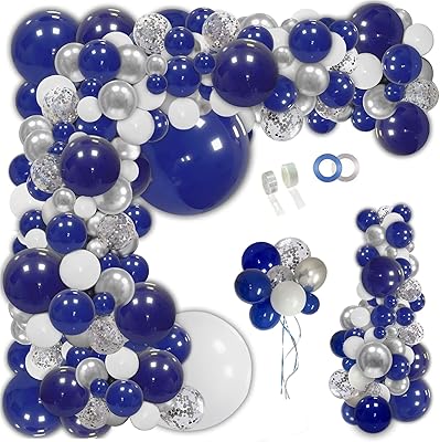 145 pieces Kit De Garland De Balons Dark Silver, Balloons Blue Royal Silver White Silver For Decoration of Diploma Diploma 2022 Wedding Birthday Shower room.. Shop with confidence at DIAYTAR NIGERIA, enjoying competitive prices and delivery within 8 days.
