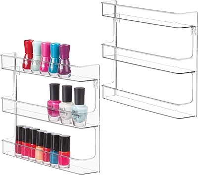 Organizer of nail polish and cosmetics to hang i design, lot of 2, Clarity collection - 8.75 "x 2" x 11.1 ", transparent.. Join millions of satisfied shoppers using DIAYTAR Nigeria every day.