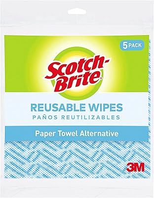 Reusable high performance scotch-brite reusable kitchen wipes, pack of 12 wipes (60 wales in total).. Your everyday shopping companion, DIAYTAR NIGERIA offers unbeatable value with nationwide delivery.
