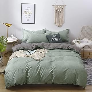Smart Future Smart Bedroom, Duvet cover (220 x 240 cm), flat sheet and 2 pillowcases for super King size bed (green).. DIAYTAR NIGERIA revolutionizes access to quality products with affordable prices and dependable shipping.