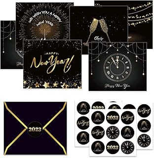 Package of 24 New Year 2022 greeting cards with black envelopes and 27.. Your complete shopping solution, DIAYTAR NIGERIA offers extensive variety with budget-friendly delivery.