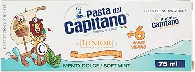 Pasta del Capitano baby/junior toothpaste over 6 years old, sweet mint.. DIAYTAR NIGERIA brings a world of products to your fingertips with affordable prices and quick delivery.