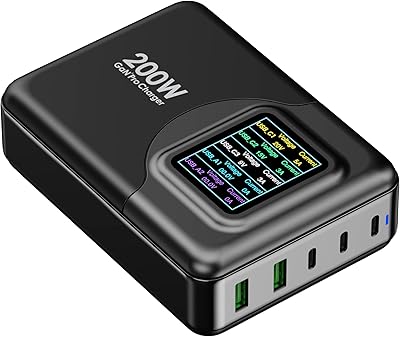 Gan Powerology 200 W load terminal, simultaneous fast load, two QC3.0 outputs, total output 200 W, X2 laptop charger, PD 100 W, load 0 % to 60 % in 35 minutes with voltage display - Black.. Your new favorite way to shop online — DIAYTAR Nigeria.