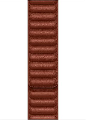 Apple Watch 45 mm with amber leather bracelet - M/L.. DIAYTAR NIGERIA: Where convenience meets affordability with delivery across Nigeria in under 8 days.