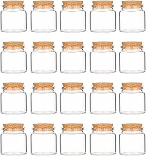 FUFO 20pcs 50ml cork glass bottles for pudding and yogurt with cork cover for wedding gifts, wishes bottles, pharmacy and craftsmanship.. Shop smarter with DIAYTAR Nigeria — affordable prices and a wide product range delivered in just 5 to 8 days.