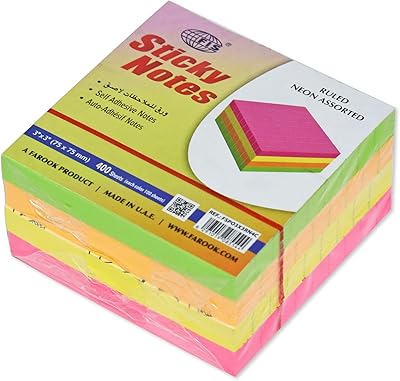3x3 inch FIS® adhesive notebook 4 -rule package 4 colors.. DIAYTAR NIGERIA connects you with endless possibilities through our affordable e-commerce platform.