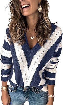 Tricotted sweater with long sleeves and round neck for women with multicolored stripes.. Get what you need, when you need it — DIAYTAR Nigeria delivers fast.
