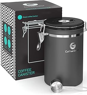Coffee steel coffee container Coffee Gator - cooler and ground grains for a longer dates monitoring, CO2 liberation valve and doseuse spoon - Grand, gray.. Great finds. Great prices. Fast shipping. That’s DIAYTAR Nigeria.